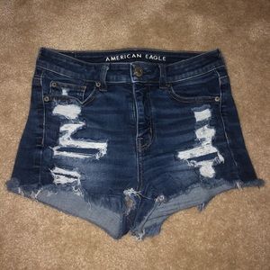 cute ripped denim jean shorts